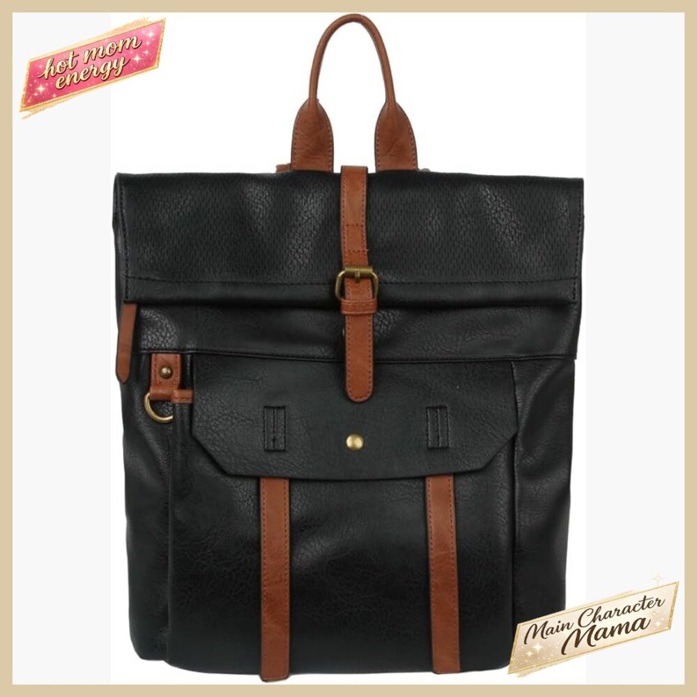 Chic Backpack Purse Minimal Design Adjustable Str… - image 1